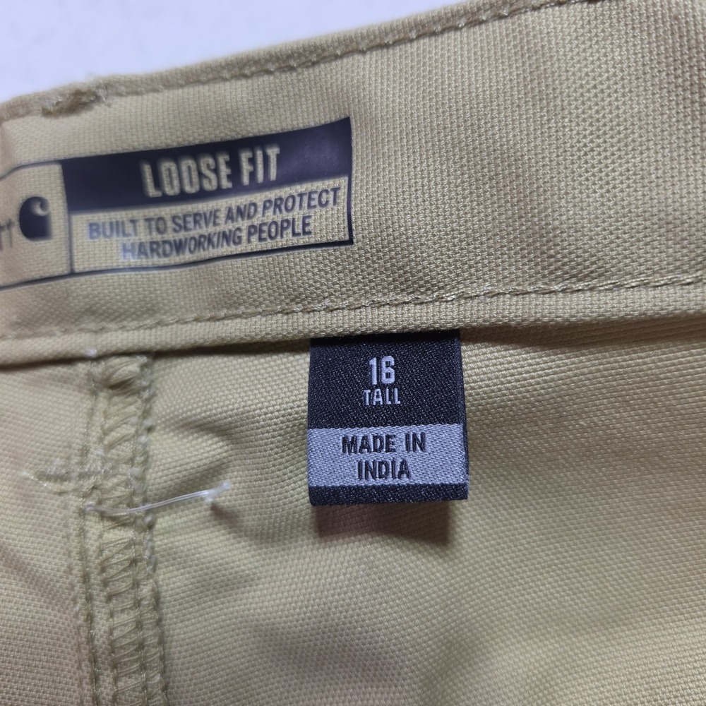 Carhartt Women's Rugged Flex Loose Fit Canvas Work Pants Khaki Size 16 NWT - Picture 2 of 15